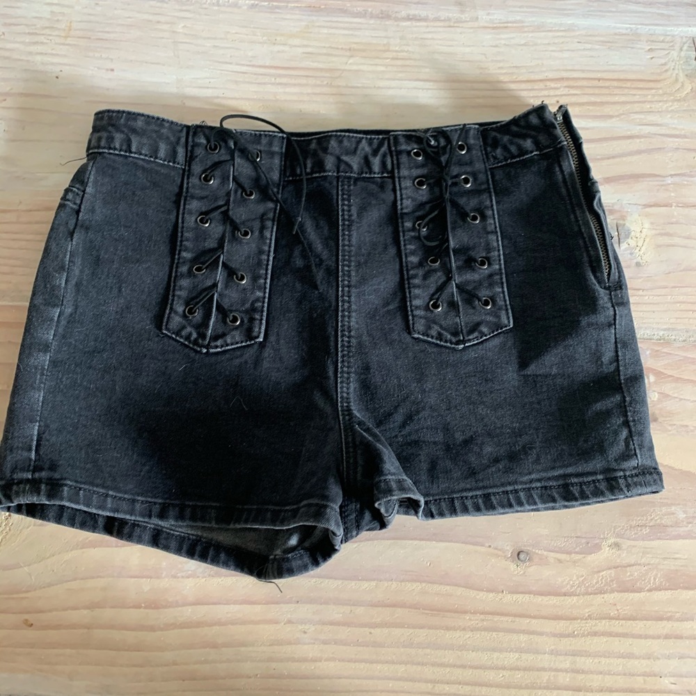 Black high waisted shorts